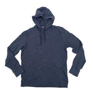 Faherty Size M Navy Sunwashed Slub Hoodie Midweight 100% Organic Cotton